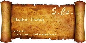 Studer Csaba névjegykártya
