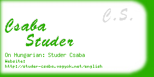 csaba studer business card